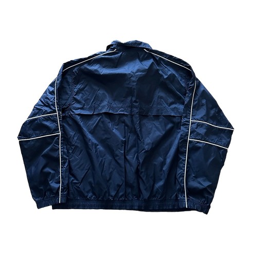 VINTAGE Nike Track Jacket Mens Large Blue White 90s Full Zip Windbreaker Lined - Picture 8 of 10