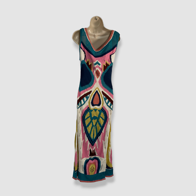 $1675 ETRO Women White Boho Intarisa Knit Butterfly Sleeveless Midi Dress  Sz 44 | eBay