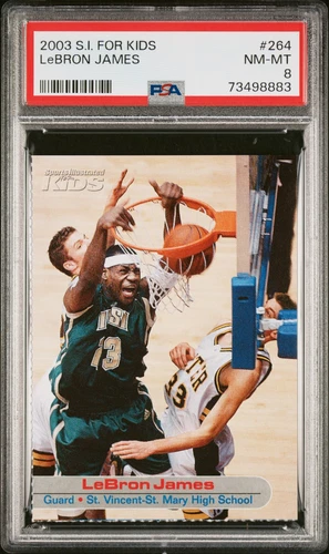 2003 SPORTS ILLUSTRATED SI FOR KIDS #264 LeBRON JAMES PSA 8 ROOKIE CARD RC
