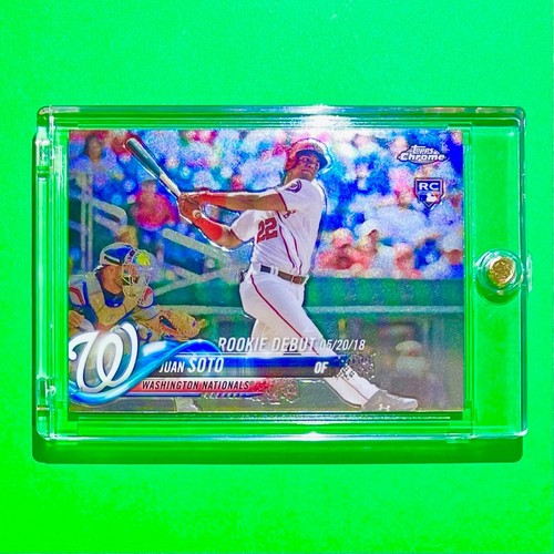Juan Soto MINT TOPPS CHROME ROOKIE CARD OFFICIAL ROOKIE DEBUT INVESTMENT RC! - Picture 5 of 11