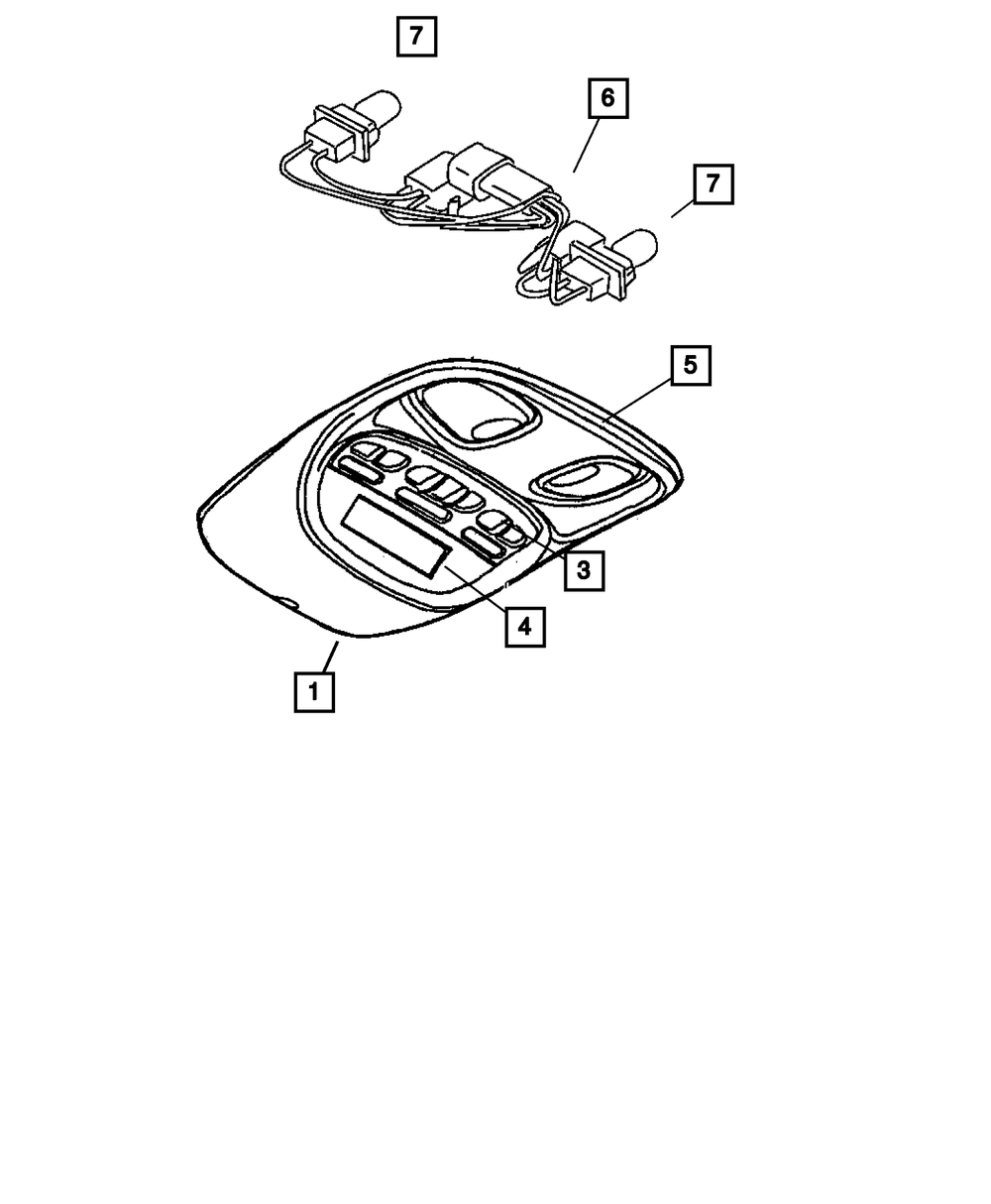 Genuine Mopar Overhead Console Module 4760145BI