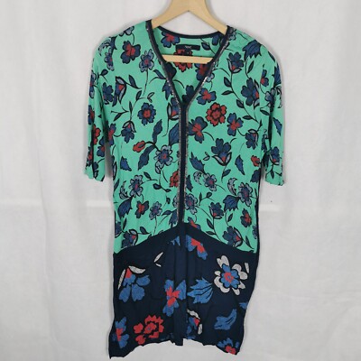Ladies Dress Size 10 NEXT Blue Green Shift Smart Casual Day
