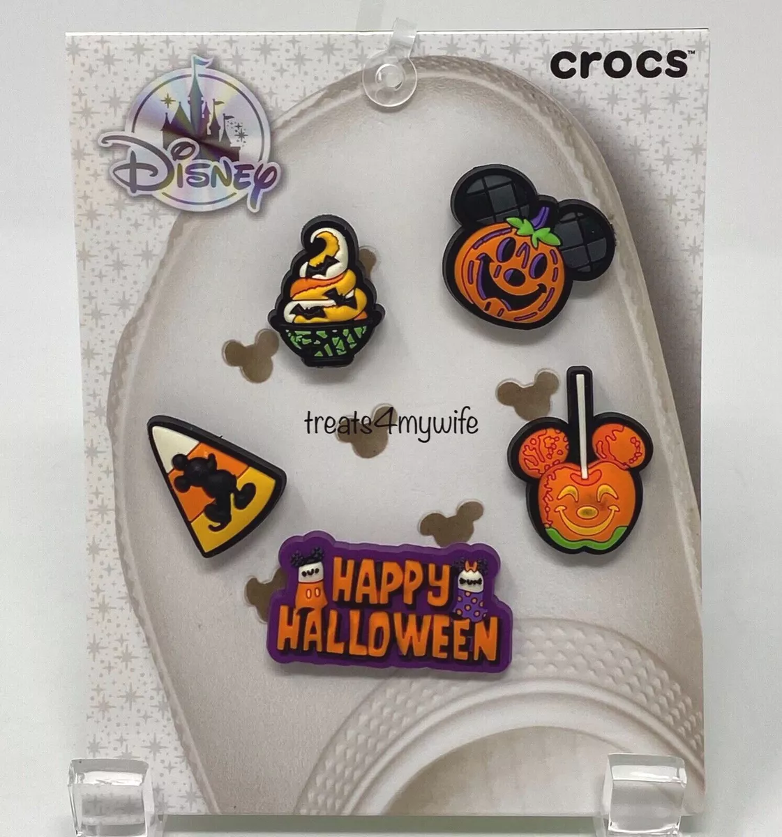 Disney Parks CROCS 5-Piece Mickey Mouse Happy Halloween Jibbitz Set for  sale online