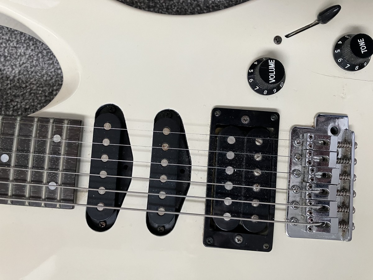 yamaha RGX112 1980's electric guitar, white with black neck | eBay