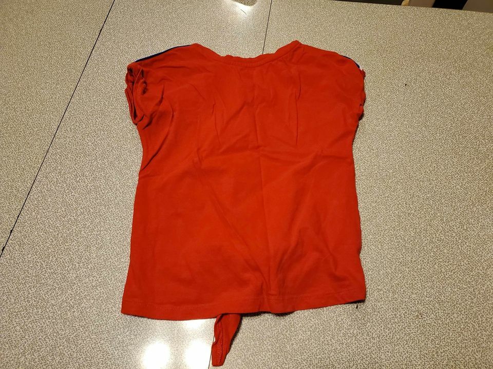 Camicia vintage anni 90 ragazza marca pony media 10 12 rossa maglia atletica crop