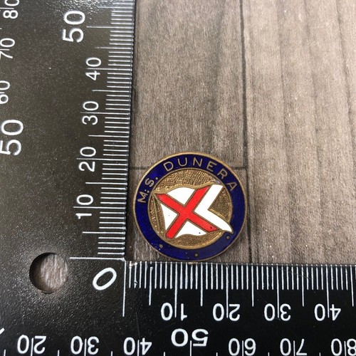 Brooch Ww2 Military Troop Ship M.S Dunera Enamel Sweetheart Badge Rare Vintage - Picture 8 of 8
