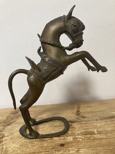 Antique Arabian or Chinese Horse Bronze ornament statue Stallion