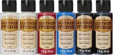 Set of 6 2 fl oz Acrylic Leather Paint for Shoes and Other DIY Arts Crafts ...