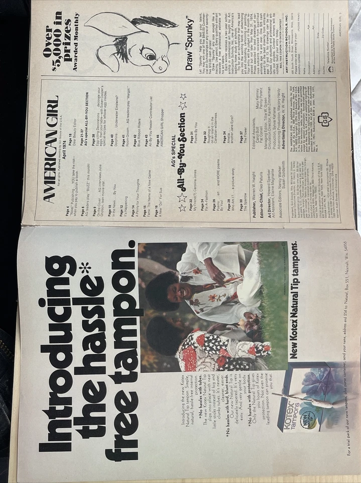 AMERICAN GIRL April 1974 BEAUTY TEEN FASHION MAGAZINE Blue Ribbon Riders Foto 4 de 4