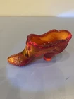 BEAUTIFUL VINTAGE Fenton Ruby Red Art Glass Victorian Slipper Shoe 4.25"L