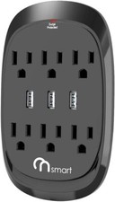 ONSMART USB Wall Tap Surge Protector with 6 outlets 3 USB, 3.4A Output, Portable
