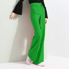 Women Elegant High Waist Wide Leg Pants Casual Long Palazzo Trouser Slim Fit