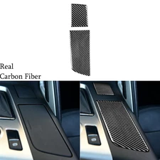 Real Carbon Fiber Water Cup Holder Panel Cover For Chevrolet Corvette C7 2014-19