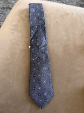 Neck Tie Mens Work Formal Party Wedding Modern Blue Slim PRONTO UOMO 100% Silk