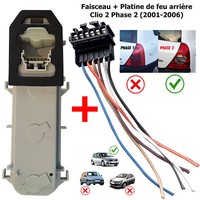 Platine FüR Lampenfassung RüCkleuchte Weiß FüR Renault Clio 2 Phase 2