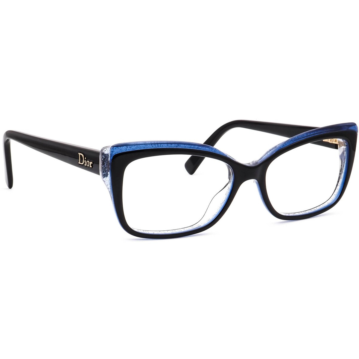 Christian Dior Eyeglasses CD3283 E1X Black/Glitter Blue Frame