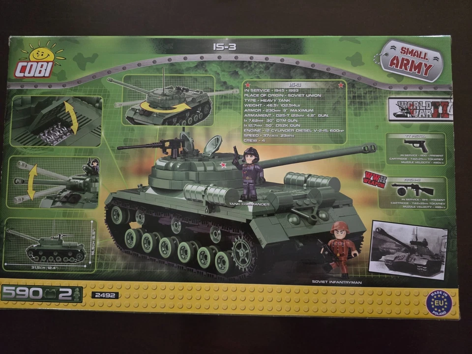 Cobi IS-3 Tank #2492 Unopened RARE - Image 2 of 2
