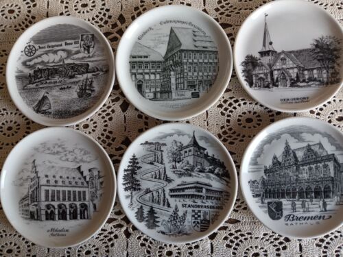 Vintage plates, lot of six, Furstenberg, porcelain plate, home decor, Germany - Picture 1 of 6