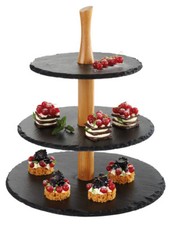 Buffetgestell Buffetleiter Etagere Serviergestell Schiefer &Oslash; 30 cm Gastlando