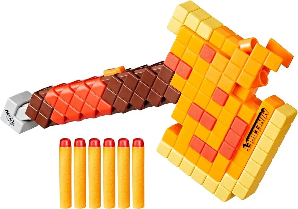 Nerf Minecraft Firebrand, Dart Blasting Axe | eBay