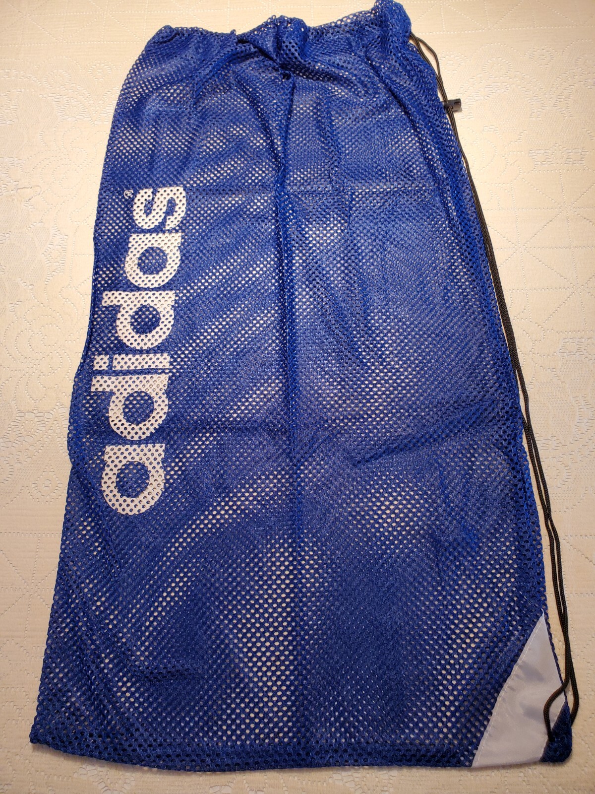 NEW Adidas Blue Mesh Equip. Bag w Toggle Close, OS, Swim, Ba