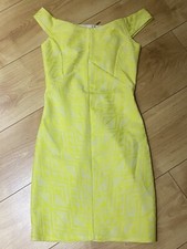 Miss Selfridge Yellow Bodycon Mini Dress Size 6