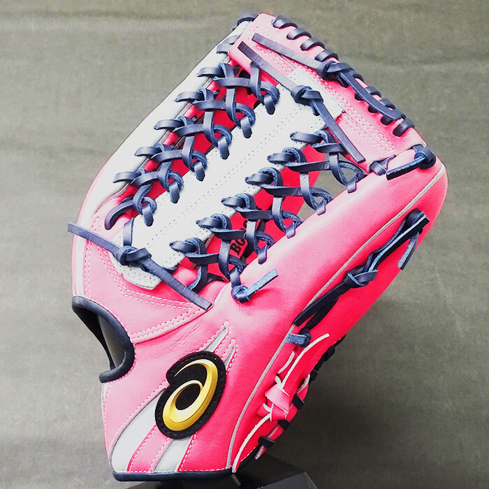 ASICS Gold Stage Baseball Glove Right Hand Pink Gray Color Shohei