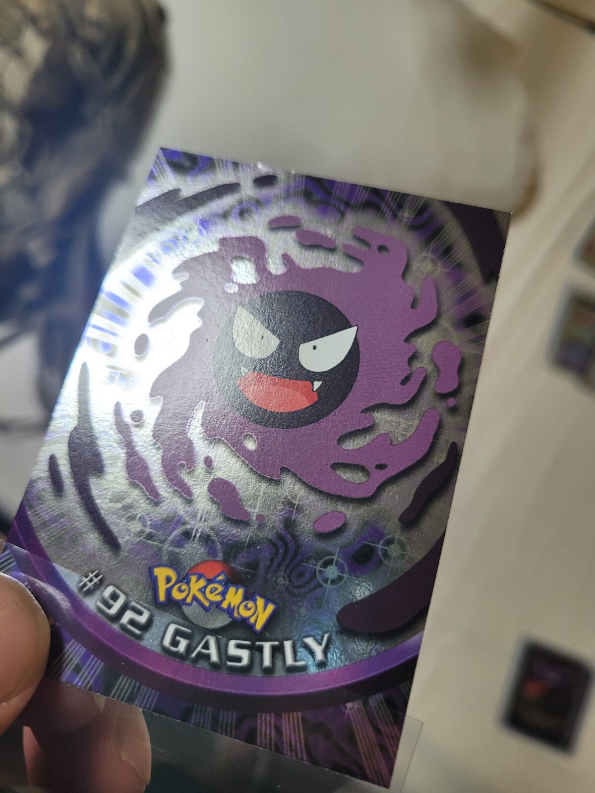 Gastly # 92 - 1999 Pokemon Card Topps Blue Label Holo Foil - LP