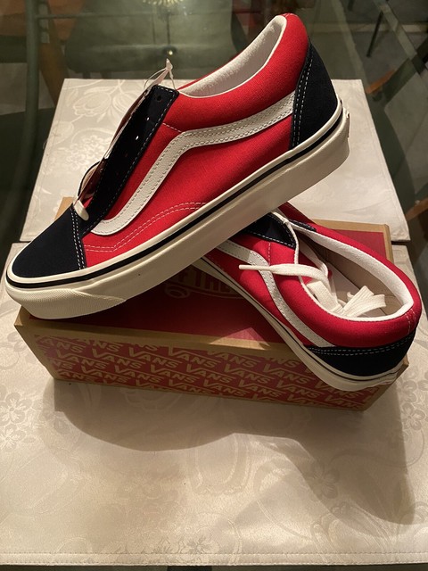 vans old skool red flame