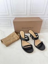 Gianvito Rossi Kay Nappa Black Leather Braide...