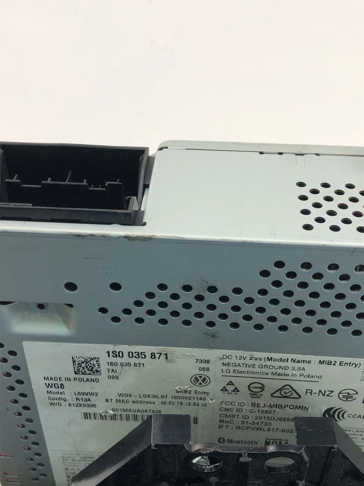 VW UP 121, 122, BL1, BL2 Musik-Player ohne GPS 1S0035871 2013 26583872 - Bild 4 von 4