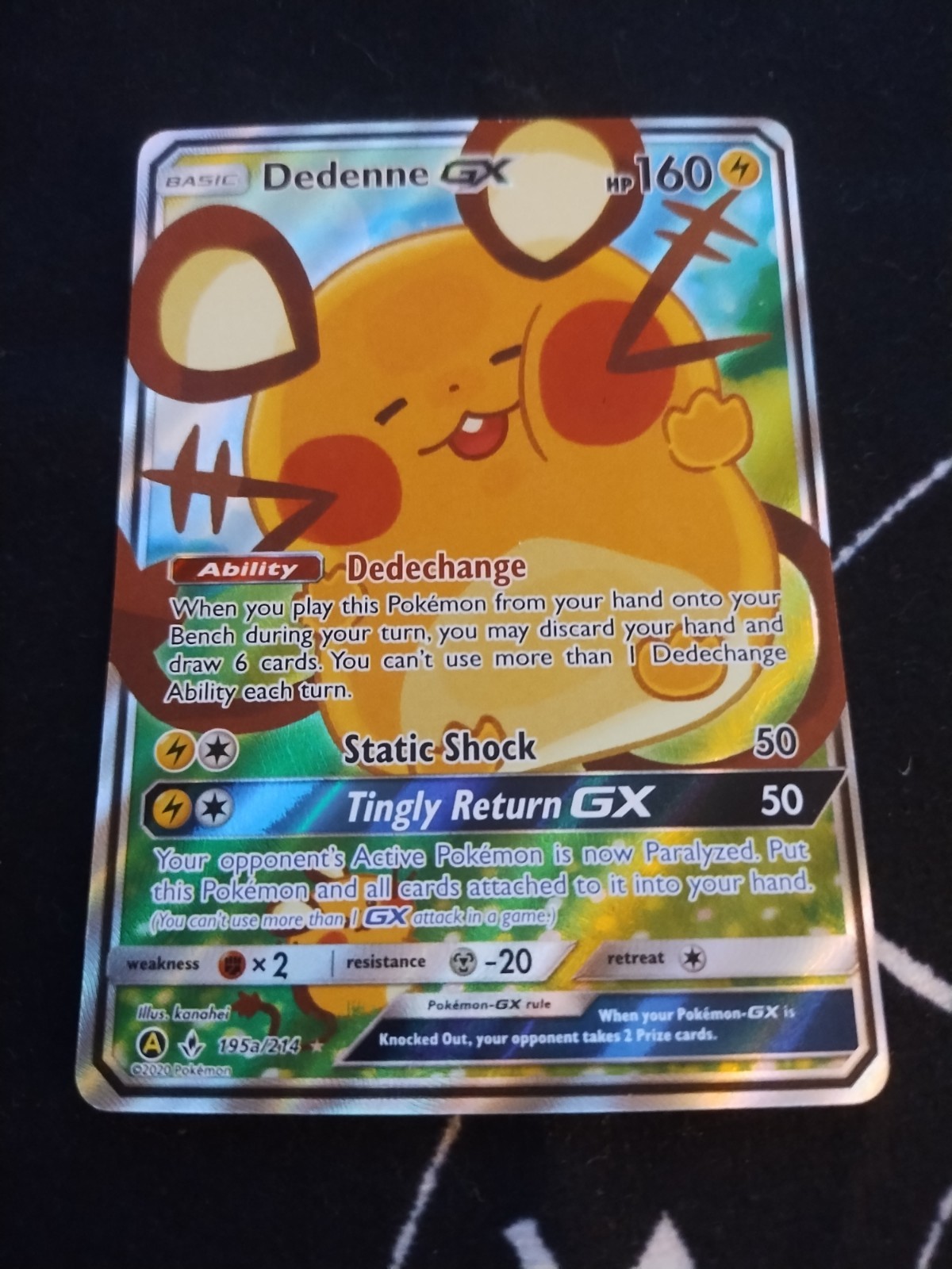 Dedenne GX (Full Art) 195/214 Sm-Unbroken Bonds Holo-Near Mint