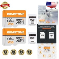 256GB Micro SD Cards 2-Pack: 4K, A1, V30 Speed, Durable, 100MB/s
