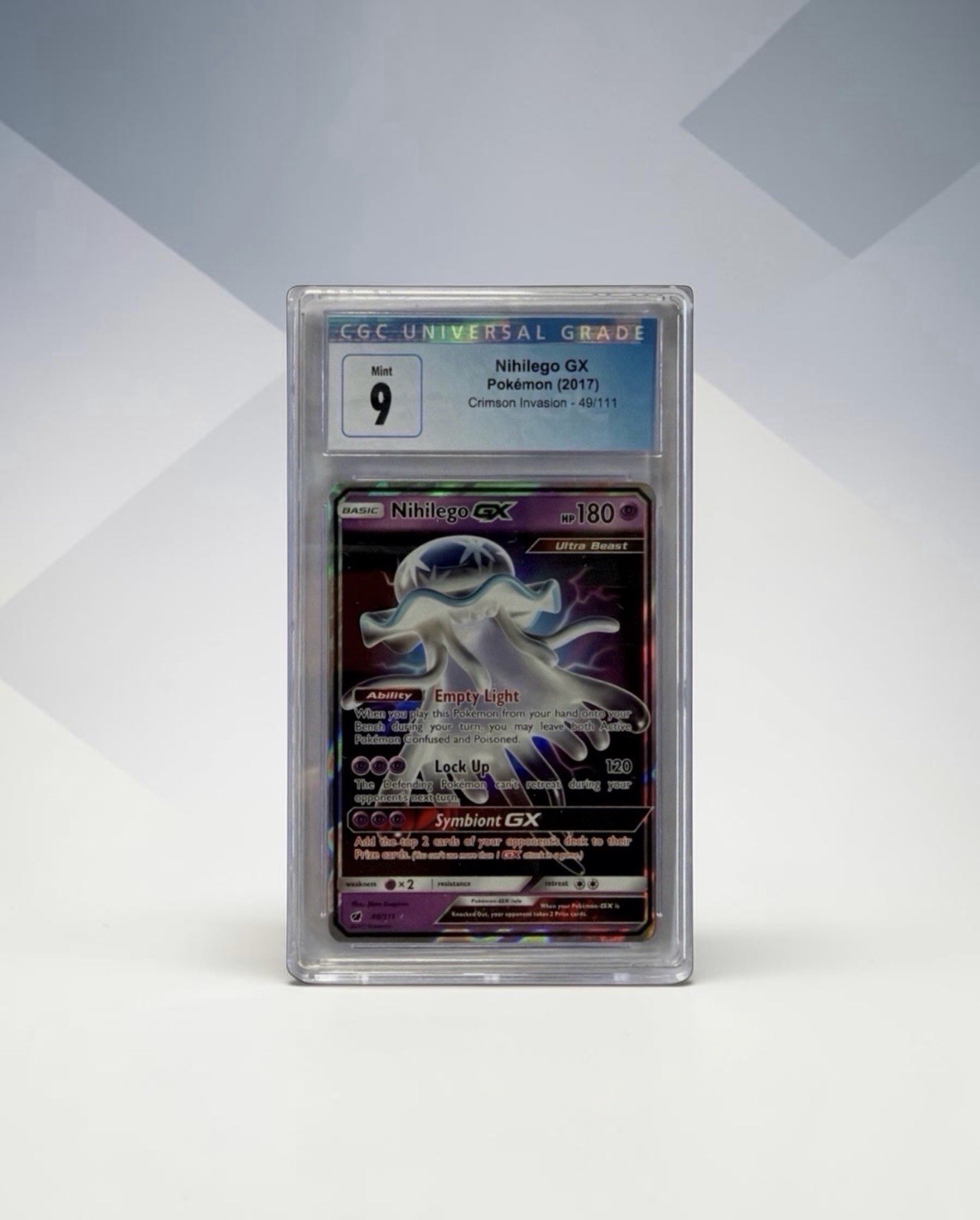2017 Pokemon Sun & Moon Crimson Invasion #49 Nihilego Gx Crimson Invasion CGC 9