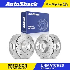 Front Rear Drilled Slotted Brake Rotors for VW Touareg Porsche Cayenne V6