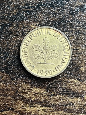1950 Germany 5 Five Pfennig Actual Coin TB3164*