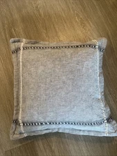 Ralph Lauren Home Austin Feather Fill Pillow 18 x 18 Gray Black White