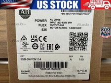 New Allen Bradley 25B-D4P0N114 SER A Powerflex 525 AC Drive 2HP Surplus SEALED