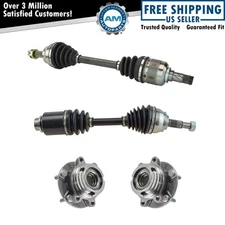 Front CV Axle Shafts & Wheel Hub Bearing Assemblies Set of 4 for Nissan Murano