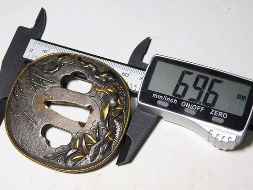 Shonai School Fisherman on Riverside Kinko 鍔 Tsuba Edo original tsuba antique - Picture 10 of 12