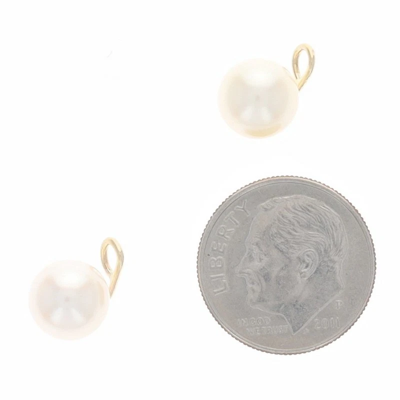 Potenciadores de pendientes de perlas cultivadas de oro amarillo - Chaquetas de 14 k Foto 4 de 4