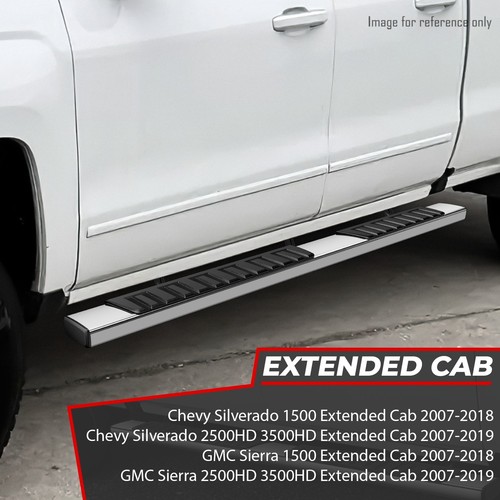 For 2007-2019 Silverado Sierra 1500 2500HD Extended Cab 6"Running Board Step Bar - Picture 8 of 9