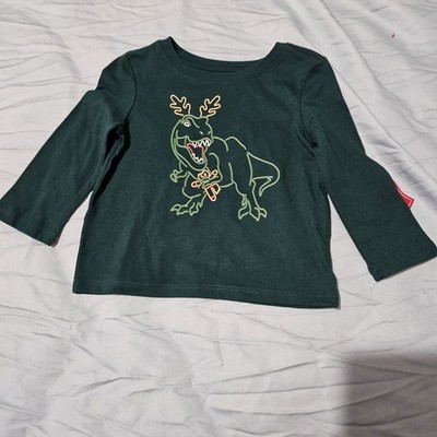 Toddler Long Sleeves Dinosaur with Ginger Bread Man Size 12M NWT