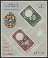 Venezuela 10 HB 1962 Le Monde Contre Le Paludisme MNH