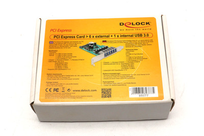 Delock 89377 PCI Express Card 6 x External + 1 x Internal USB 3 NEW Original Packaging/PV402