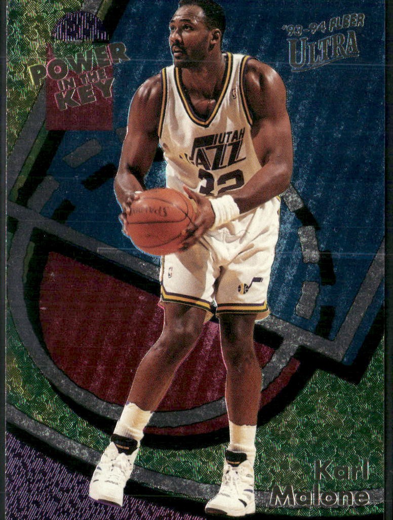 Karl Malone 1993-94 Ultra #3 Power in the Key Utah Jazz