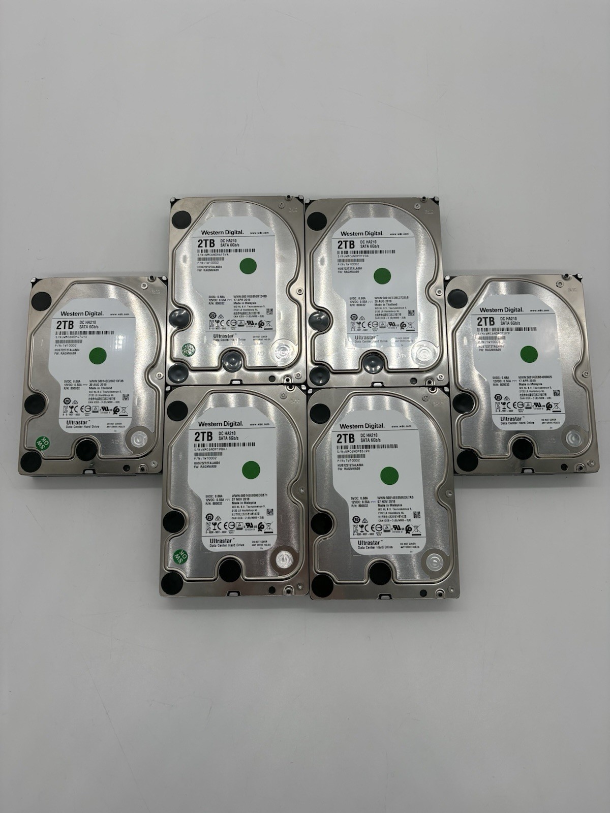 (Lot of 6) Western Digital 2TB 3.5