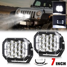 2pcs 7x5 Inch Rectangle Led Cube Pods White Spot Offroad Driving Lights With Drl 2pcs 7x5 Inch Rectangle Led Cube Pods White Spot Offroad Driving Lights With Drl