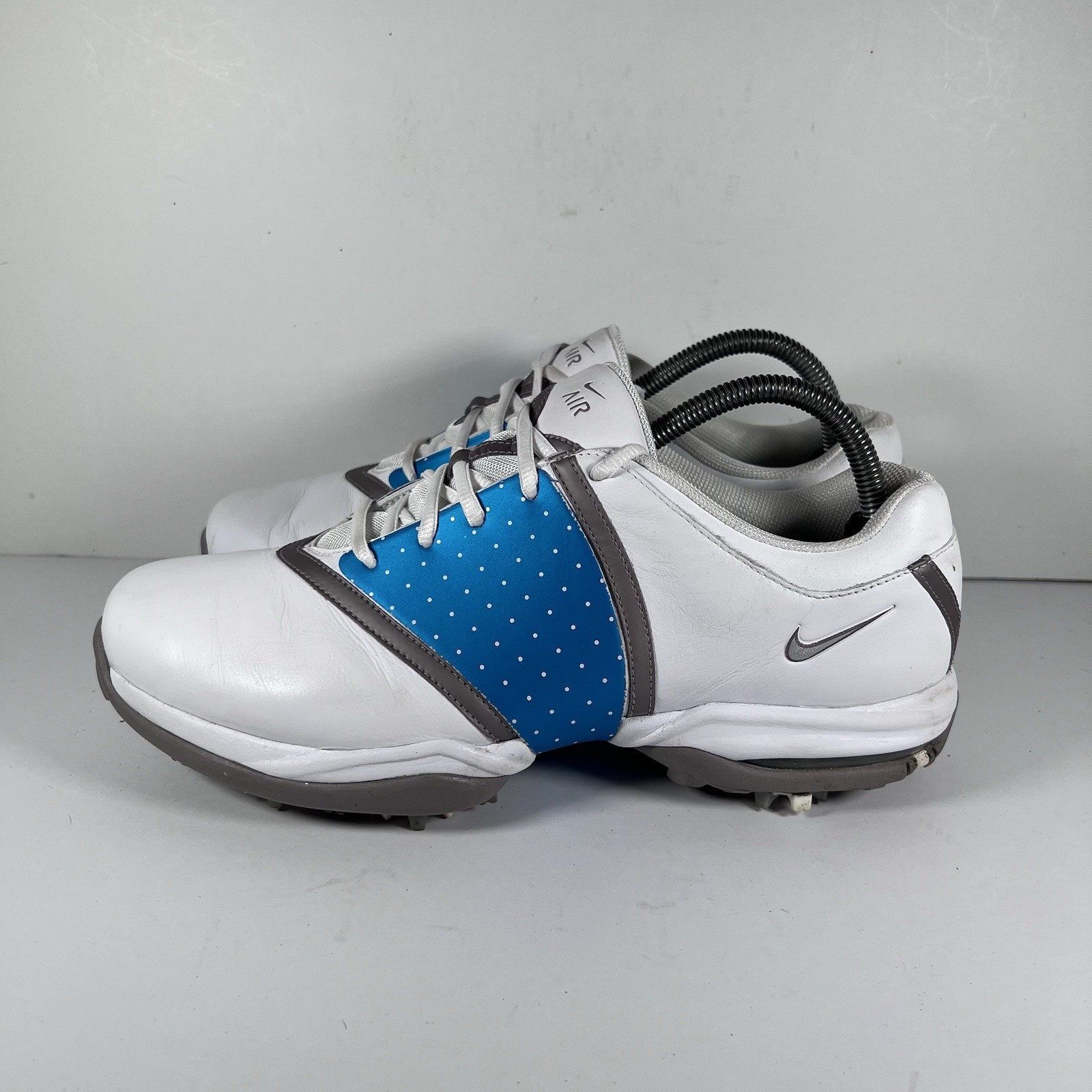 Nike Air Golf Embellish White/Blue Leather Lace Up Golf Shoes Women's Size 10 thumbnail 3