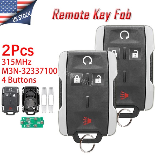 2X 4 Button Remote Start Car Key Fob for Chevrolet Colorado GMC Canyon 2014-2022